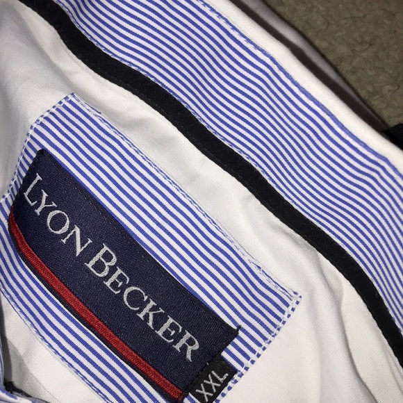 CRISP NWT Lyon Becker Contrast White Button Up - Picture 6 of 6